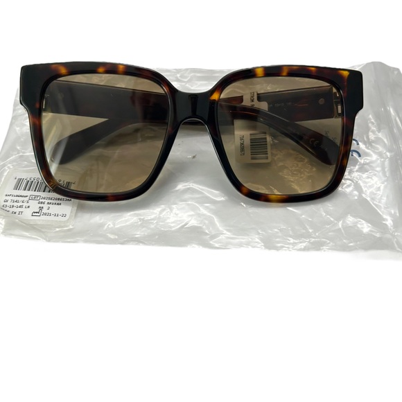 NWT GIVENCHY HAVANA SQUARE SUNGLASSES BROWN, CASE AND CLOTH - Picture 5 of 10